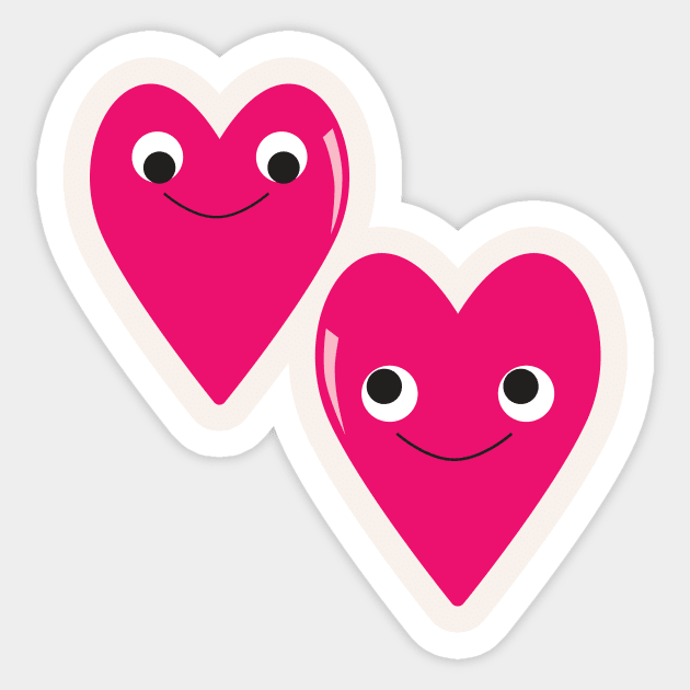 Happy Hearts Sticker by littleoddforest